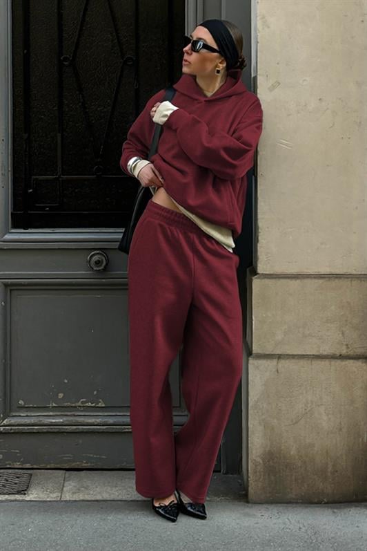 MDX Burgundy Hooded Basic Women's Tracksuit MG2533 - Barsinghausen