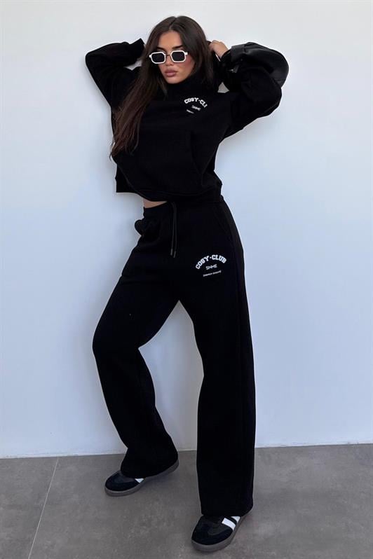 MDX Black Hooded Printed Women's Tracksuit MG2524 - Bazal’tove