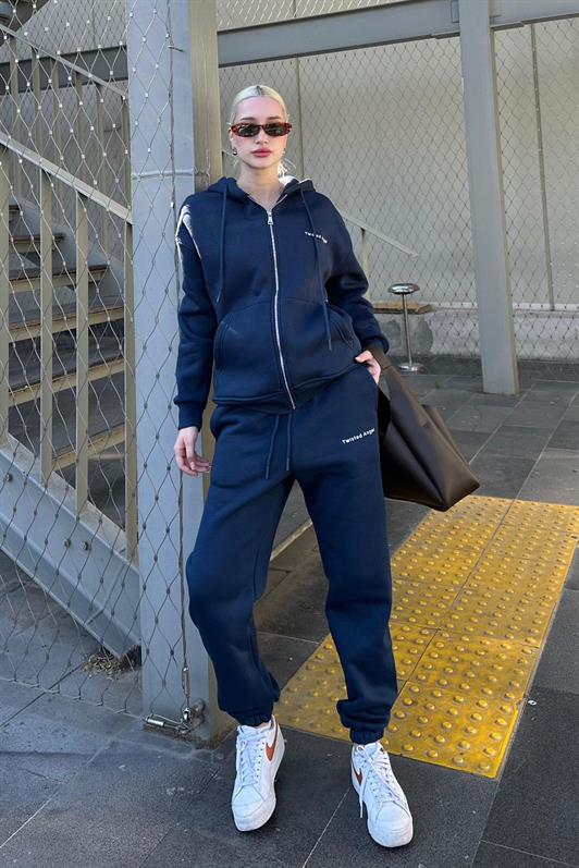 MDX Navy Blue Hooded Zippered Tracksuit MG2227 - Manteca