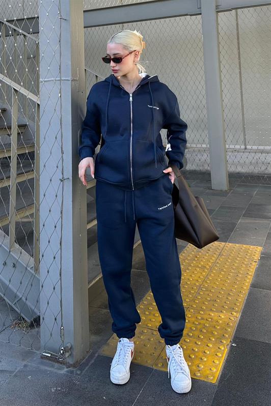 MDX Navy Blue Hooded Zippered Tracksuit MG2227 - Manteca