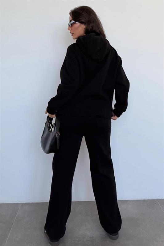 MDX Black Hooded Printed Women's Tracksuit MG2524 - Bazal’tove