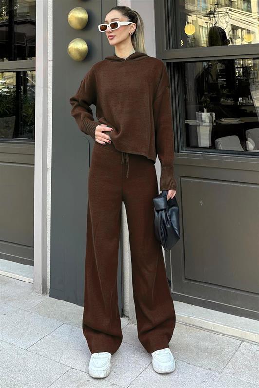 MDX Brown Hooded Knit Women's Tracksuit MG2237 - Chelsea