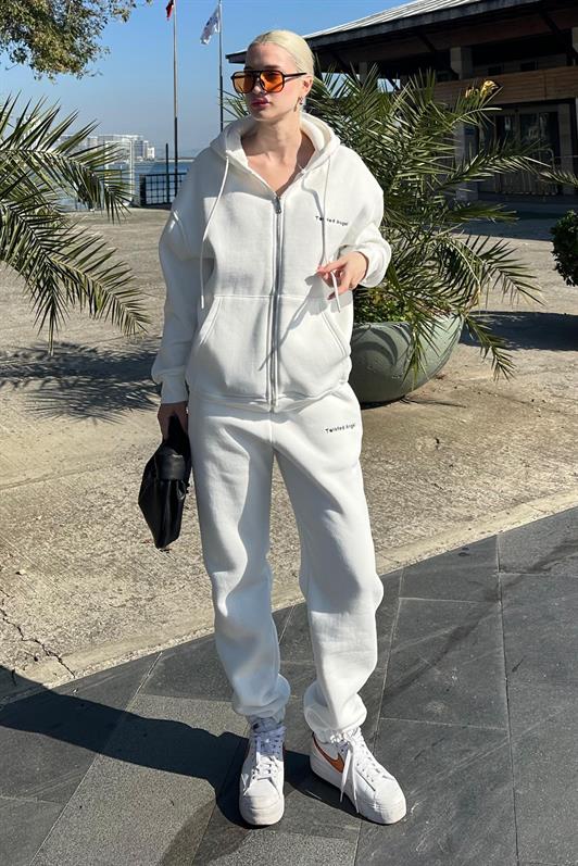 MDX Ecru Hooded Zippered Tracksuit MG2227 - Puertollano
