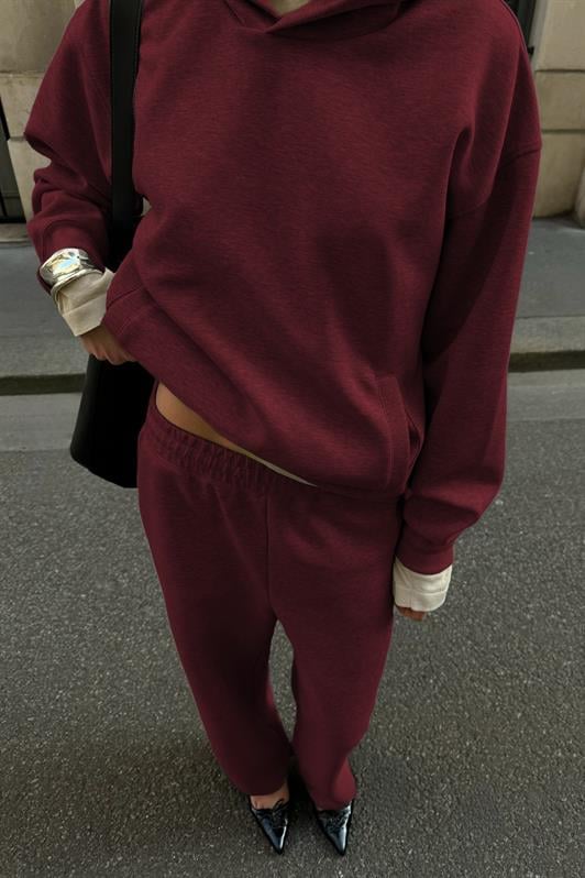 MDX Burgundy Hooded Basic Women's Tracksuit MG2533 - Barsinghausen
