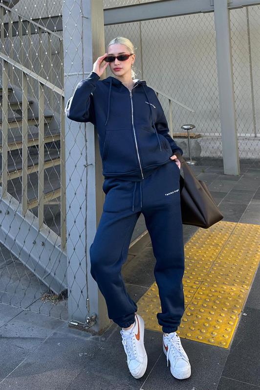 MDX Navy Blue Hooded Zippered Tracksuit MG2227 - Manteca