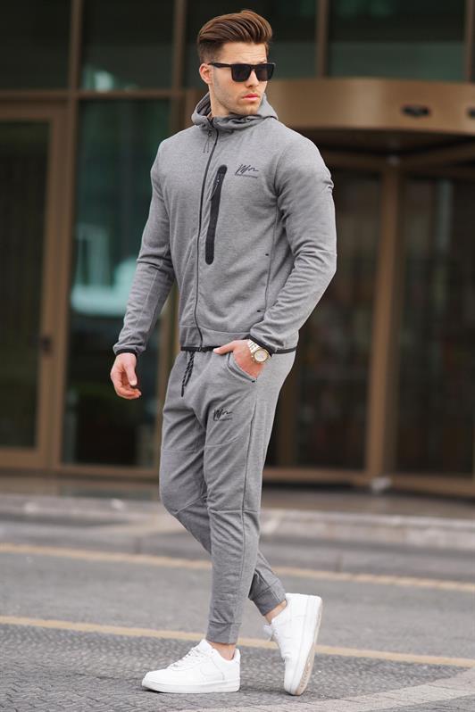 MDX Anthracite Printed Regular Fit Men's Tracksuit - Linares