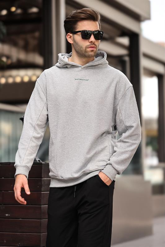 MDX Grimelanj Hooded Pocket Detailed Embroidered Men's Sweatshirt 7050 - Alcira