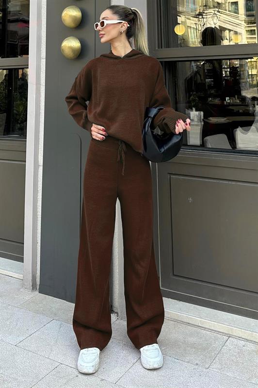 MDX Brown Hooded Knit Women's Tracksuit MG2237 - Chelsea