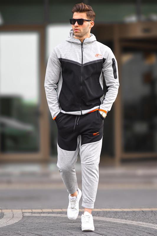 MDX Dark Gray Zippered Men's Tracksuit 5697 - Burke