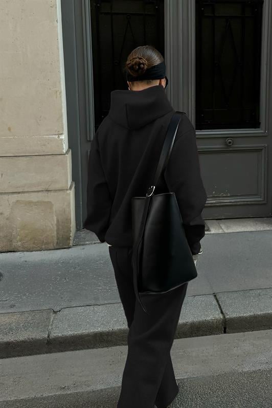 MDX Black Hooded Basic Women's Tracksuit MG2533 - Marco de Canavezes