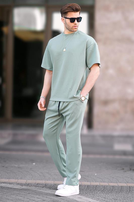 MDX Mint Green Oversized Short Sleeve Tracksuit 5954 - Misterbianco