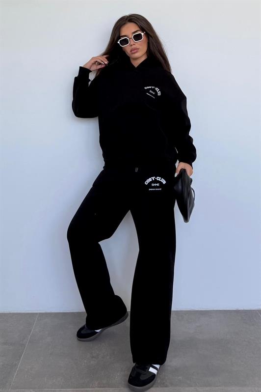 MDX Black Hooded Printed Women's Tracksuit MG2524 - Bazal’tove