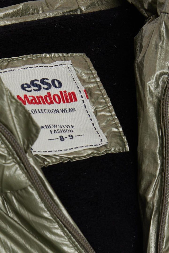 جاكيت BRE Esso Mandolin للأولاد مع غطاء للرأس بسحاب مطبوع 60 عامًا، أخضر كاكي - فرانكافيلا فونتانا