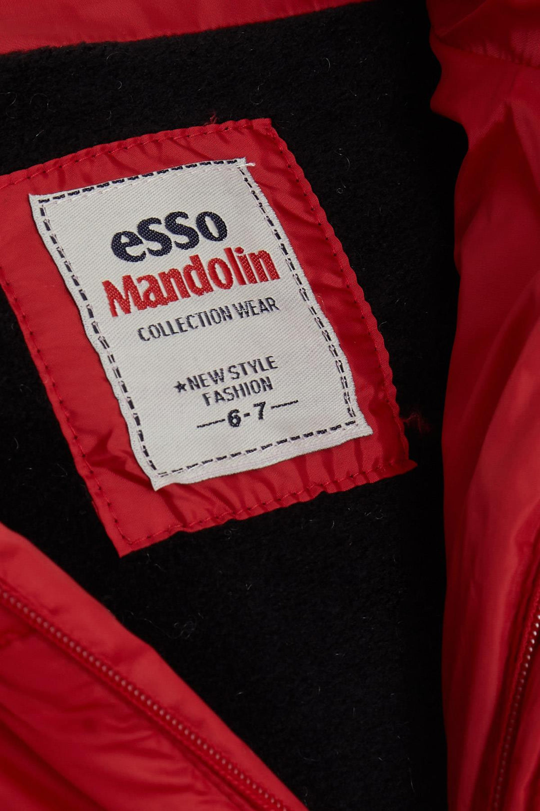 جاكيت BRE Esso Mandolin للأولاد بشعار بسحاب وغطاء للرأس 60 سنة، أحمر - تيولويوكان