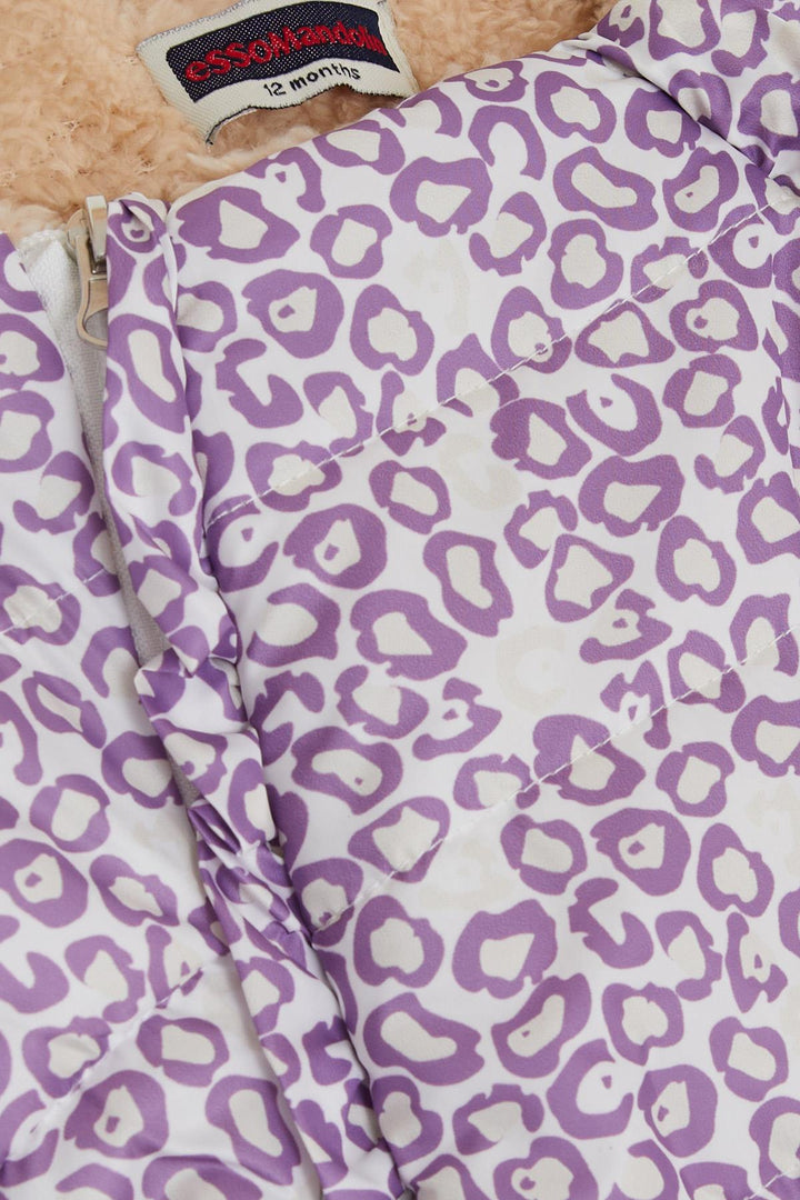 BRE Esso Mandolin Girl Baby Astronaut Jumpsuit with Hood Leopard Pattern 9 Months-2 Years, Mixed Color - Trani