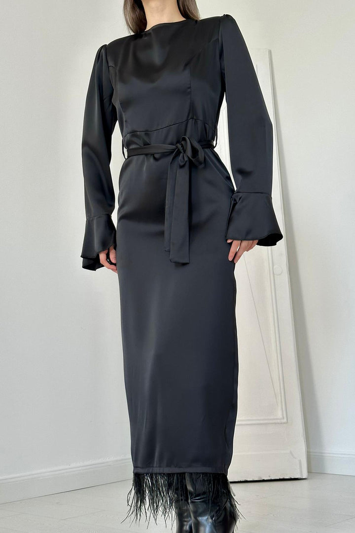 ELS Dress with Fringes - Black - Draper
