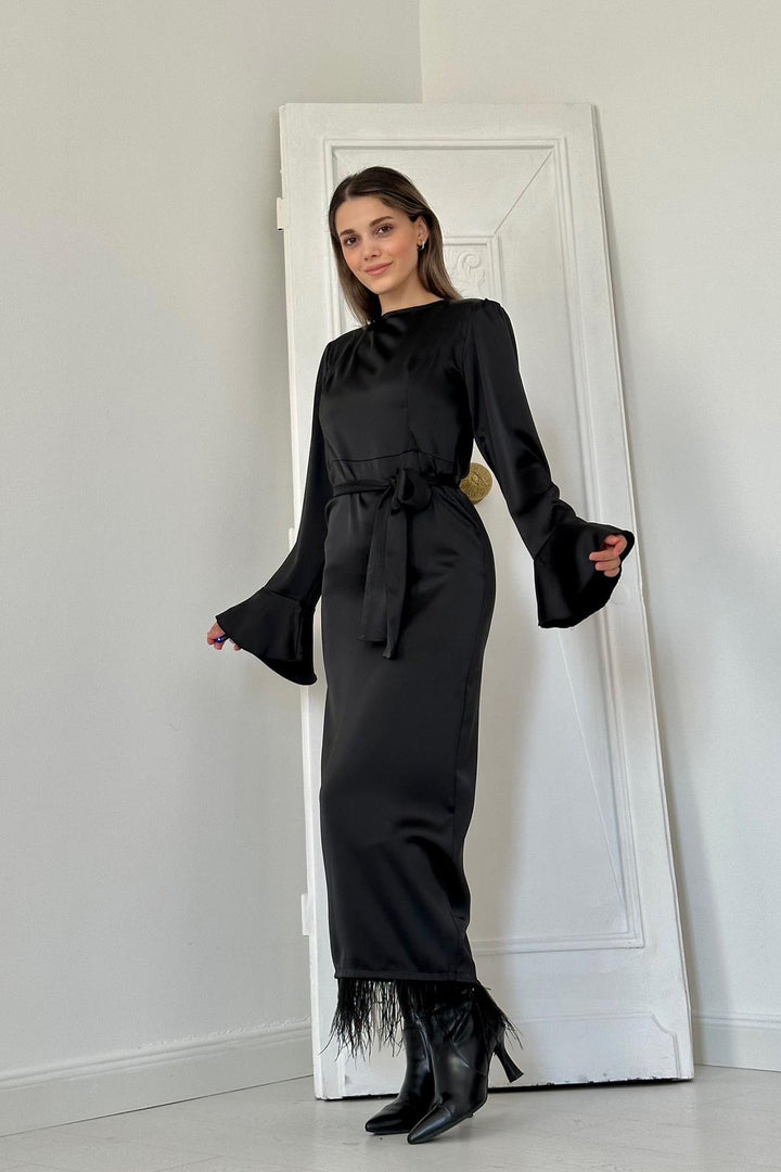 ELS Dress with Fringes - Black - Draper