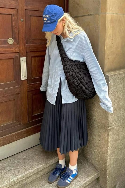 MDX Navy Blue Pleated Women's Skirt MG2318 - Elk Grove