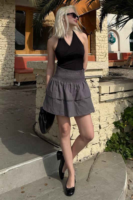 MDX Madmext Smoke Mini Layered Skirt Mg2337 - Deurne