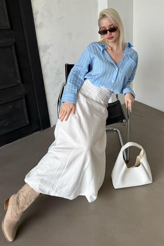 MDX White Balloon Skirt Mg2319 - Pahrump