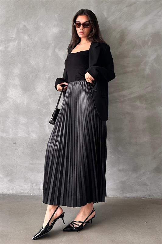 MDX Black Pleated Women's Skirt MG2318 - Blue Springs