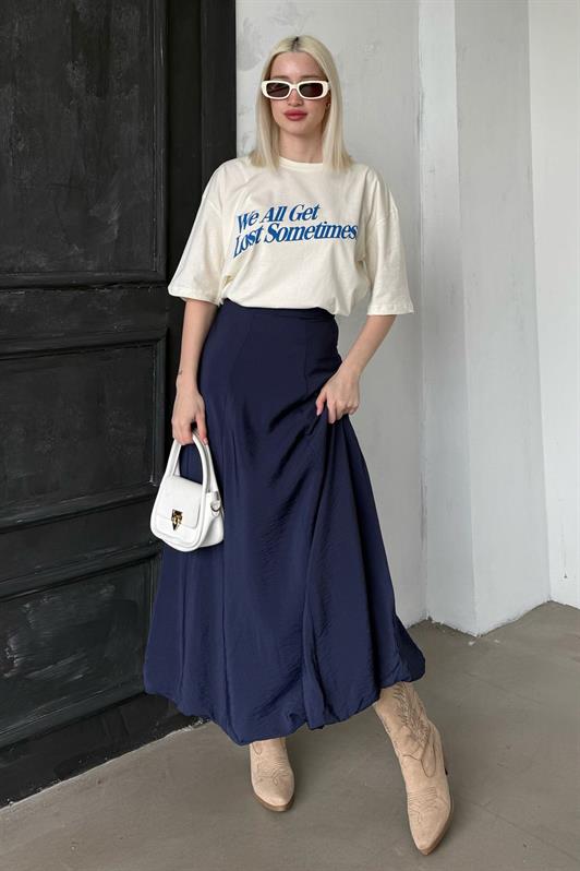 MDX Navy Blue Balloon Skirt Mg2319 - Dudley