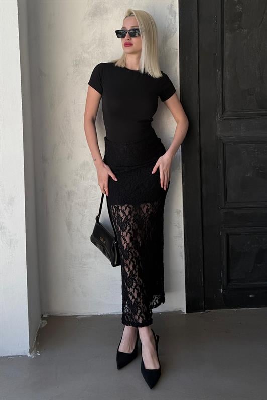 MDX Madmext Black Lace Women's Skirt Mg2338 - Fort Collins