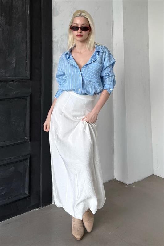 MDX White Balloon Skirt Mg2319 - Pahrump