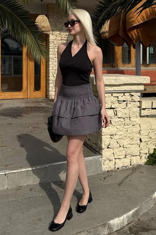 MDX Madmext Smoke Mini Layered Skirt Mg2337 - Deurne
