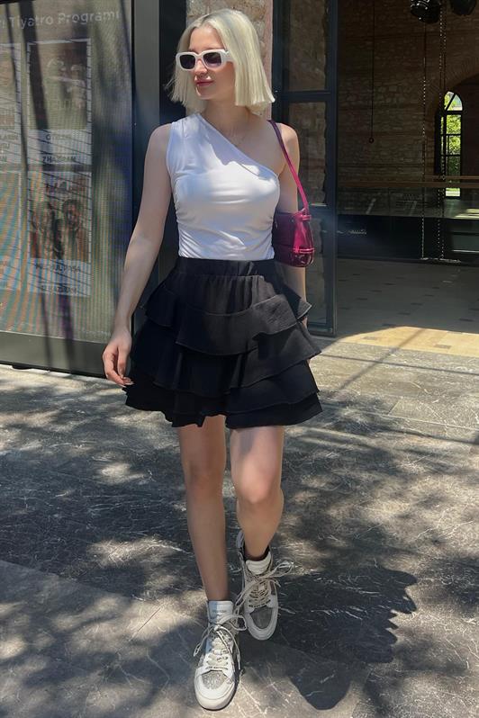 MDX Black Mykonos Mini Skirt MG2070 - Vancouver