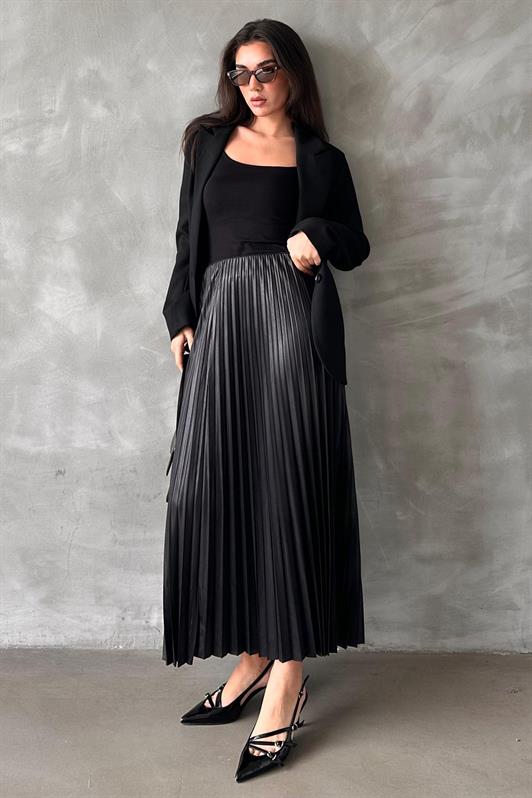 MDX Black Pleated Women's Skirt MG2318 - Blue Springs