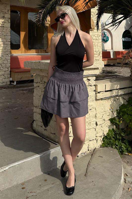 MDX Madmext Smoke Mini Layered Skirt Mg2337 - Deurne