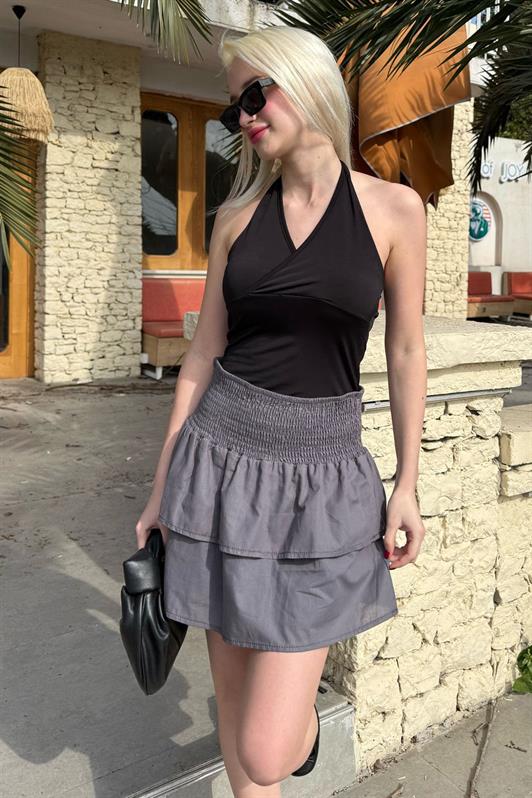 MDX Madmext Smoke Mini Layered Skirt Mg2337 - Deurne