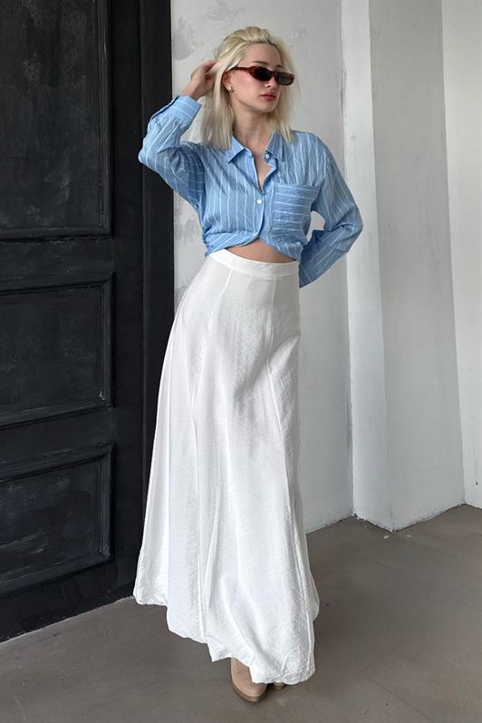 MDX White Balloon Skirt Mg2319 - Pahrump