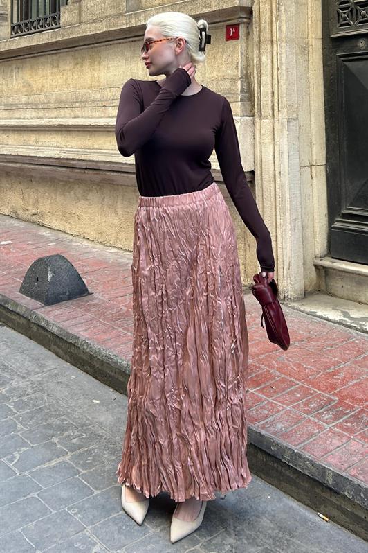 MDX Bright Lilac Wrinkled Pattern Women's Skirt MG2290 - Sète