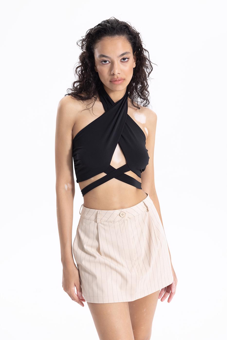 BSL Women Pleated Mini Short-Skirt - Osnabrück