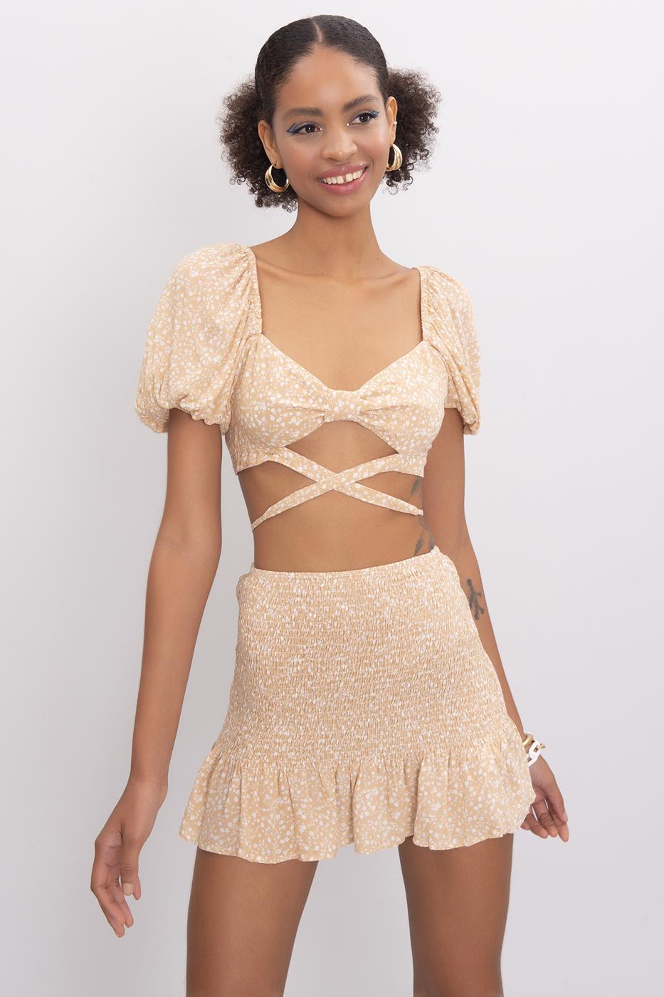 BSL Women Drop Flounce Mini Skirt - Roanoke