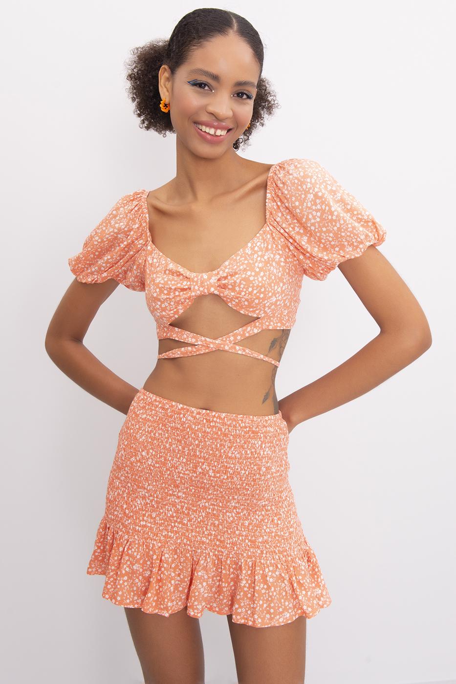 BSL Women Drop Flounce Mini Skirt - Laguna Niguel