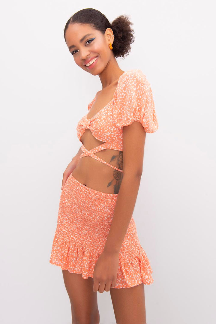 BSL Women Drop Flounce Mini Skirt - Laguna Niguel