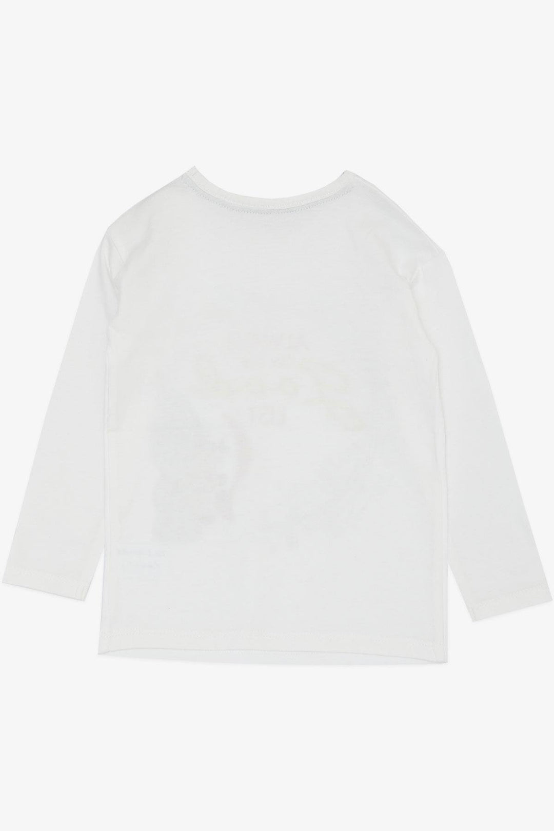 BRE Export Baby Long Sleeve T-shirt New Year's Theme Bear Printed Ecru 3-2 Years, Ecru - Bordeaux