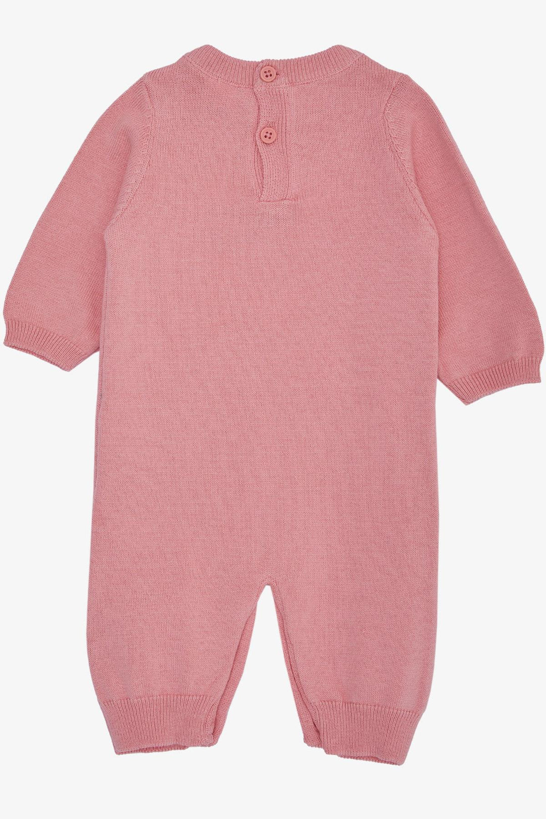 BRE Export Baby Girl Romper Knitted Cute Animal Printed 0-9 Months, Rose Pink - Atascocita