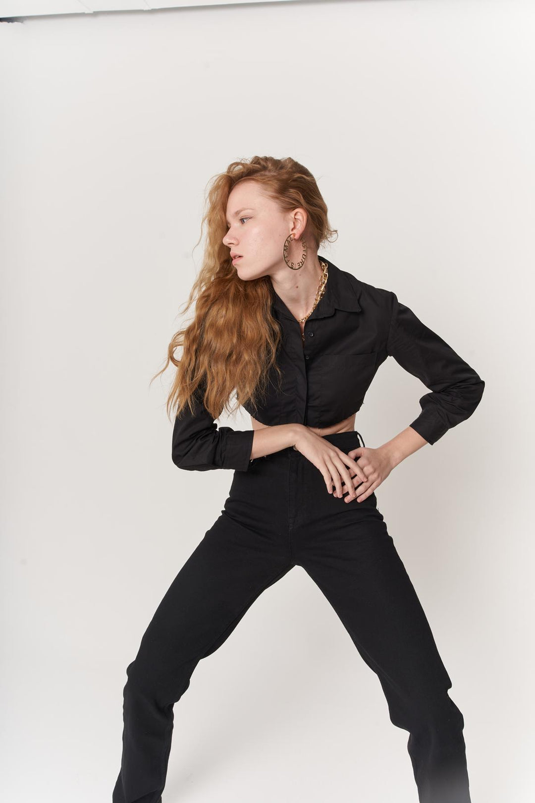 HLLY Women Plank Shirt Black - Navarre