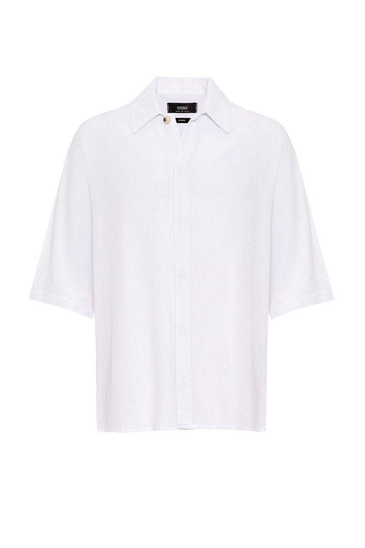 ANT Fakir Sleeve Hidden Button Closure Oversize Men's Shirt - Nogales