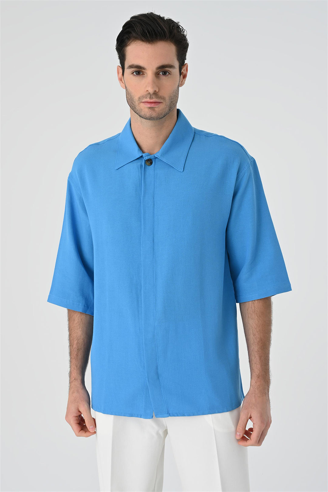ANT Fakir Sleeve Hidden Button Closure Oversize Men's Shirt - Calimera