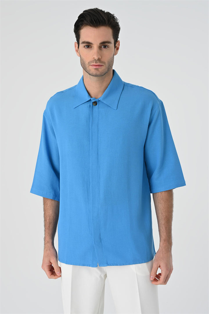 ANT Fakir Sleeve Hidden Button Closure Oversize Men's Shirt - Calimera
