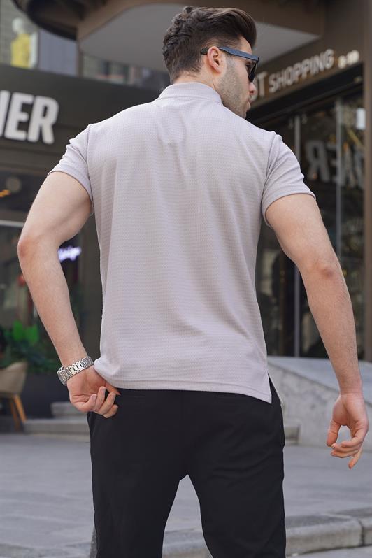 MDX Zip Neck Gray Men's T-shirt 6120 - Compiègne