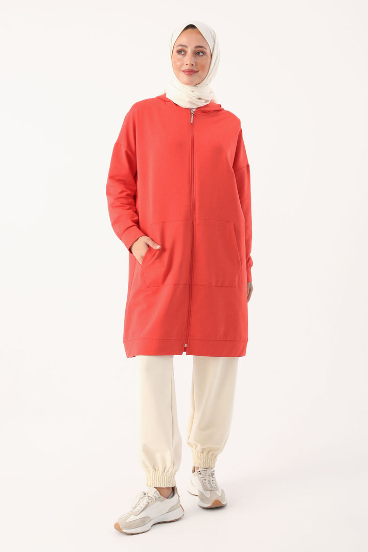 TLD Women Allday Pomegranate Flower Zippered Sweatshirt - Ballarat