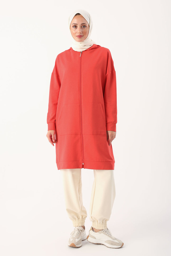 TLD Women Allday Pomegranate Flower Zippered Sweatshirt - Ballarat