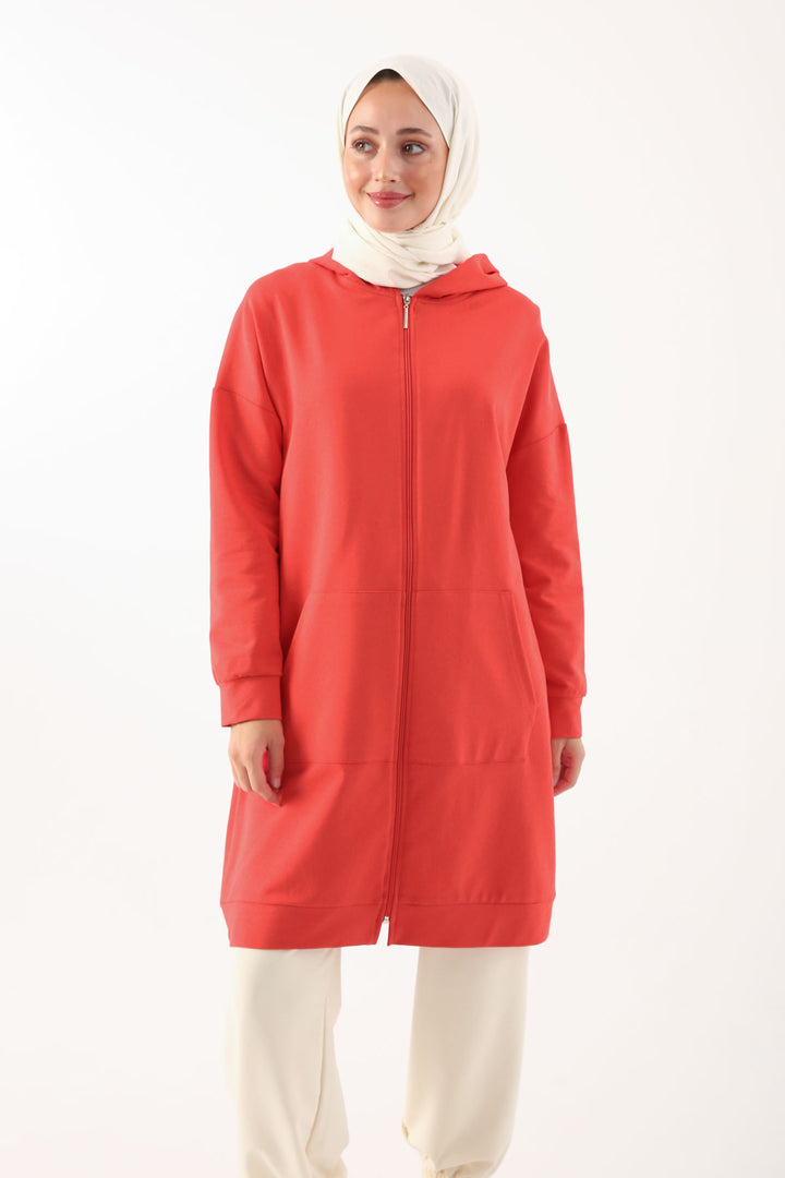 TLD Women Allday Pomegranate Flower Zippered Sweatshirt - Ballarat