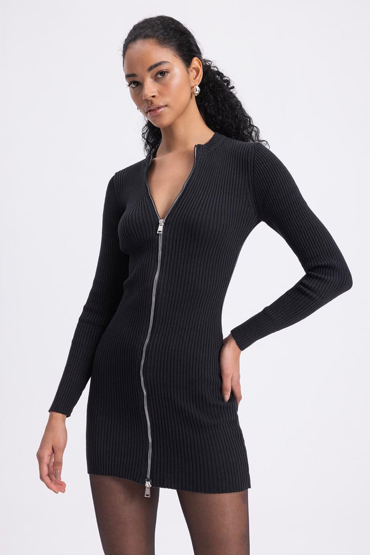 BSL Women Zippered Knit Mini Pencil Dress - Cuautitlán
